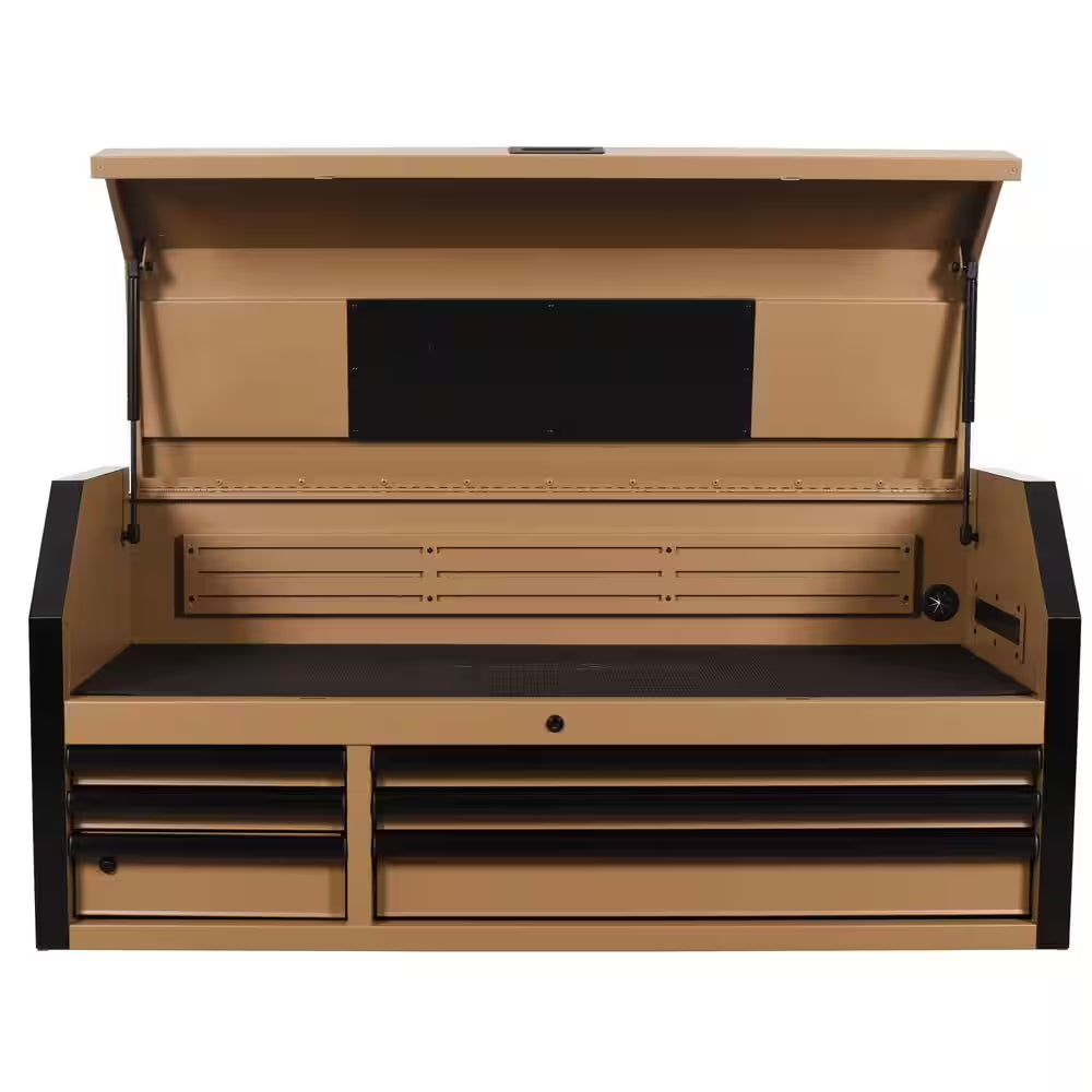 Heavy Duty 52 In. W 6-Drawer Matte Tan Top Tool Chest