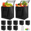 Sentryse 10-Pack Insulated Grocery Bags with Zipper, Large Reusable Cooler Bags for Frozen Food, Grocery Shopping, Meal Transport, Picnic & Travel + 40 Ice Packs & 5 Funnels