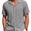 GENTS BLISS Men Linen Shirts Casual Short Sleeve Button down Shirts for Men Beach Tops with Pocket