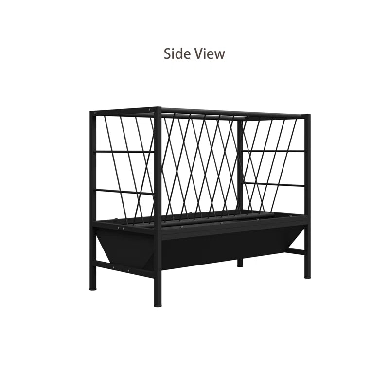 45-Gallon Heavy-Duty Pasture Hay & Grain Feeder with 24 Gallon Feed Pan, Livestock Feeding Trough Quick to Assemble, Feeding Goats, Calves, Cow, Horse for Farms