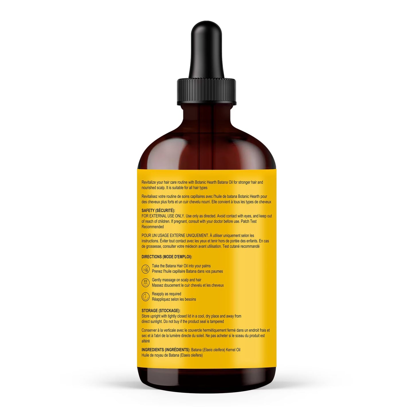 Botanic Hearth Dr Sebi Batana Oil | Lightweight Hair & Scalp Oil (2 Fl Oz Glass Bottle) | 100% Pure, Unrefined Oil from Honduras