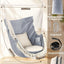 Chihee Hammock Chair Hanging Swing Max 500 Lbs 2 Cushions Included Metal Spreader Bar with Anti-Slip Grooves Portable Hanging Chair Side Pocket Large Macrame Bohemian Chair Indoor Outdoor