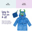 Baby Boy Robe - Soft Plush Bath Towel Robe Spa Set - Baby Bathrobe Towel & Baby Washcloth for Boys - Baby Robe Set 12 - 24 Months (Monster)