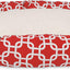 Majestic Pet 52 Inch Links Sherpa Calming Dog Bed Washable – Cozy Soft round Dog Bed with Spine for Head Support - Fluffy Donut Dog Bed 52X35X11 (Inch) – round Pet Bed X- Large - RED