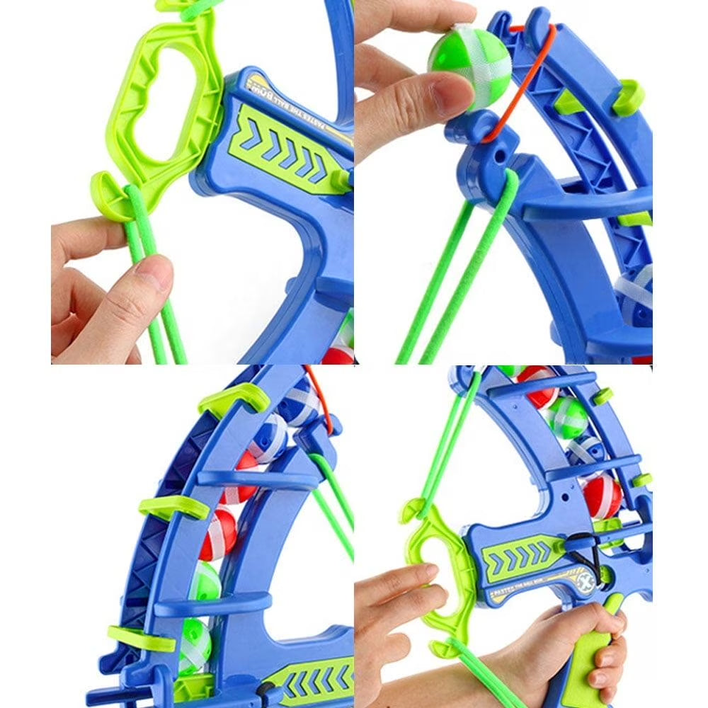 YIJIAL Kids' Bows and Arrows with 16 Ball for Ages 4-6 Youth Sticky Ball Archery Toy Set Outdoor Toys for Family Games Sports Toys Gift Ideas