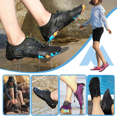 Mishansha Water Shoes for Women Men, Quick-Dry Barefoot Swim Shoes with Drainage Holes, Lightweight Aqua Shoe for Beach Pool River Boating Yoga Walking