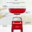 Cotton Candy Machine, Cotton Candy Maker for Kids with Candy Spoon and 10 Candy Sticks, Christmas Red, FOHERE