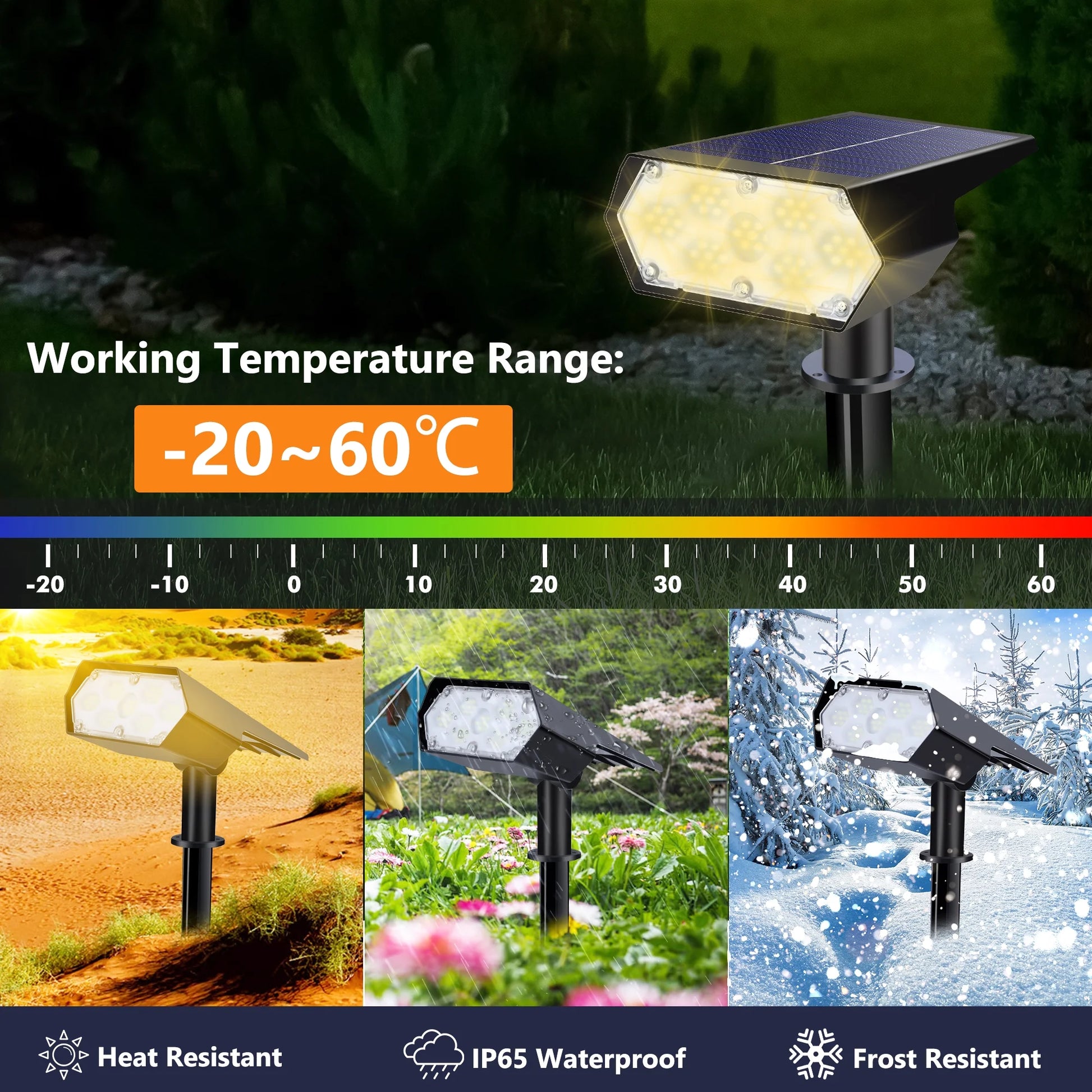 Toodour Solar Lights Outdoor, 49 LED Super Bright Solar Spot Lights with 2 Lighting Mode, Waterproof Solar Powered Landscape Spotlights for Garden Patio Pathway Yard (4 Pack-Warm White)