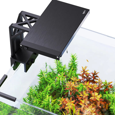 Seaoura Freshwater Fishtank Clip on 24/7 Lighting Aquarium LED Light 14W Sunrise-Daylight-Moonlight and DIY Mode Adjustable Timer / Brightness Fish Tank Light with for Planted Tank Aquatic Life