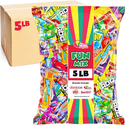A Great Surprise Assorted Candy Mix, 5 Lb Bulk Individually Wrapped Candy Variety Pack for Piñatas, Goodie Bags, Candy Bowls, Party Favors & Events