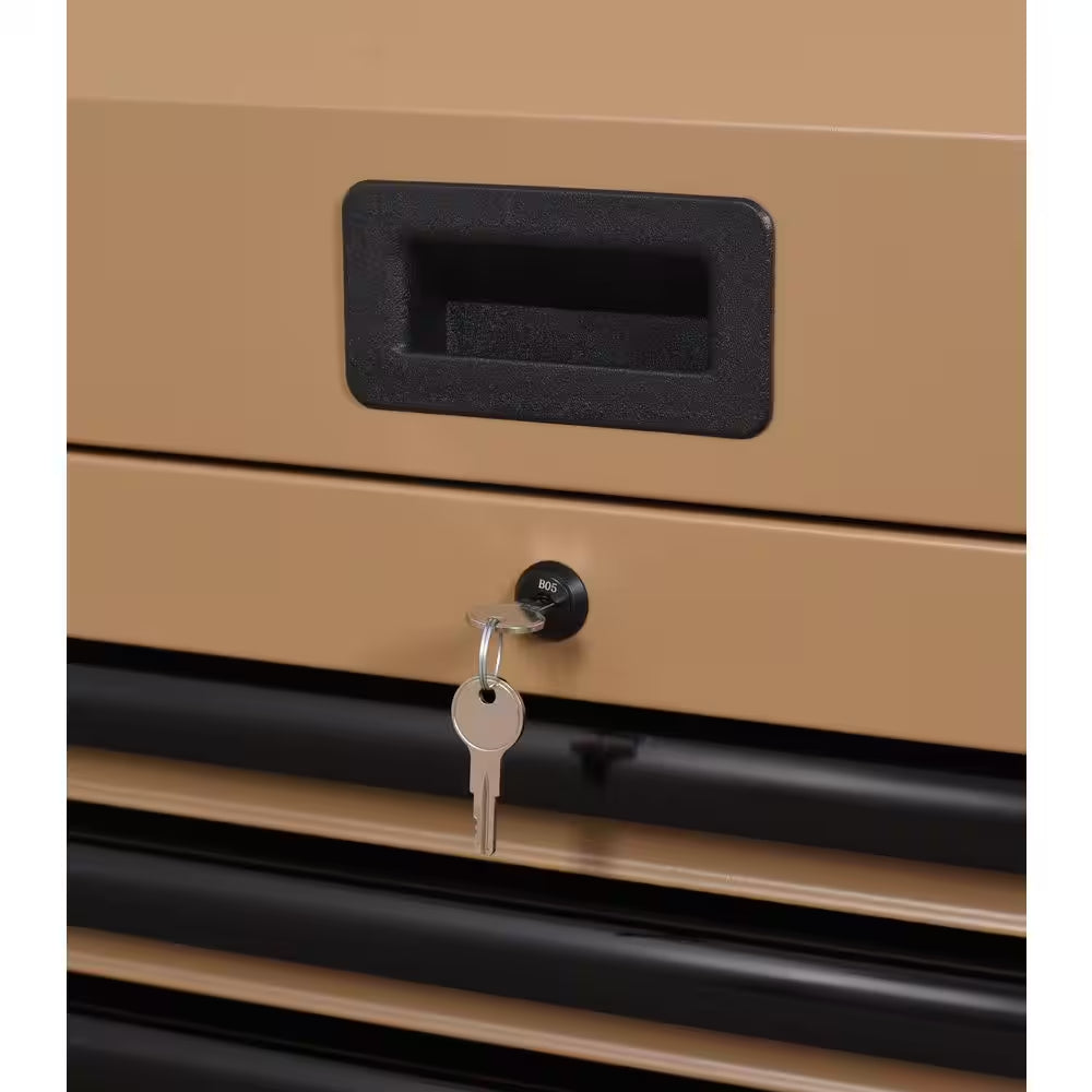Heavy Duty 52 In. W 6-Drawer Matte Tan Top Tool Chest