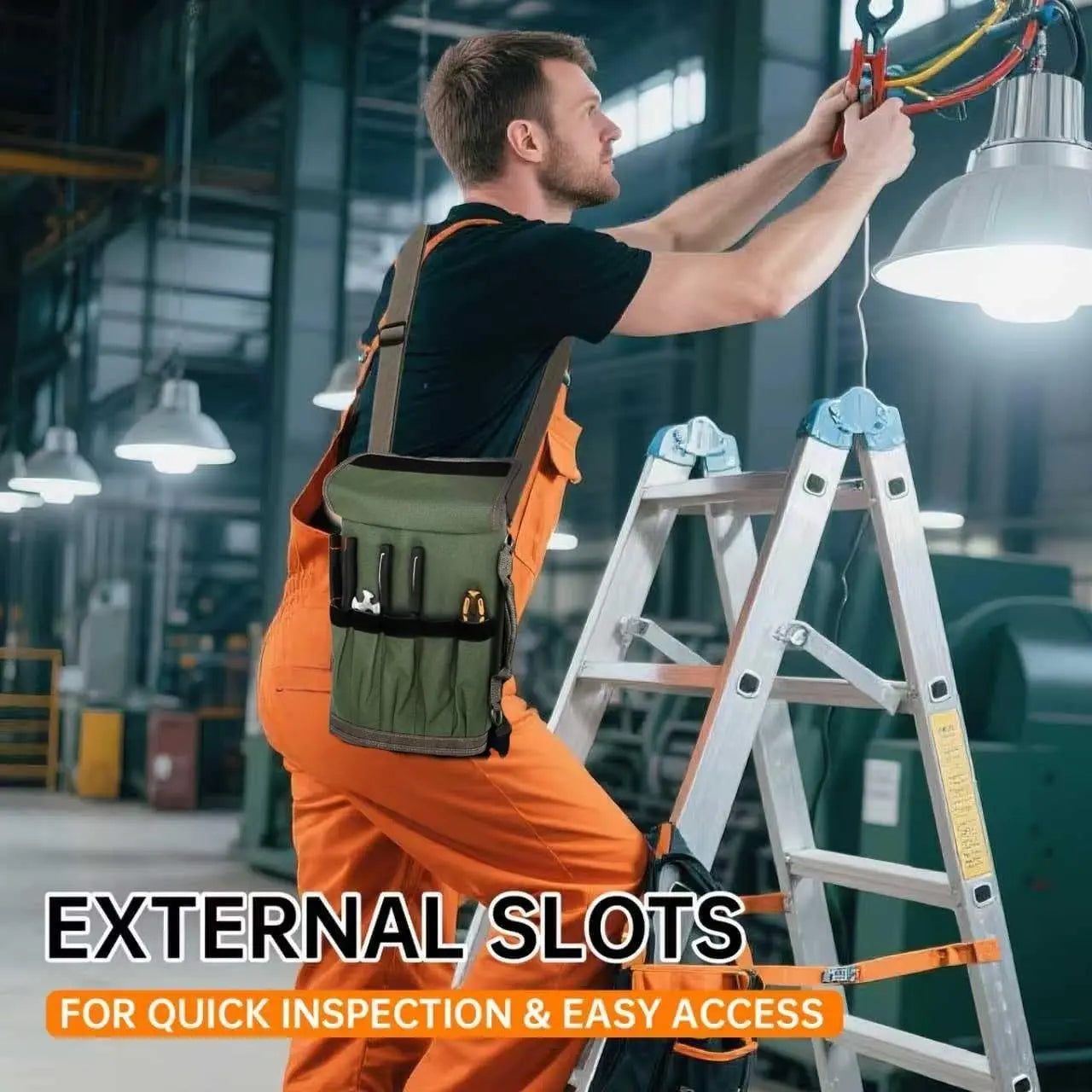 Tool Bag, Tool Bags for Men, Heavy Duty Tool Organizer, Portable Roll up Tool Bag Gifts for Him, Mechanic, Electrician and Hobbyist, Car Tool Roll Organizer -Green