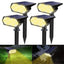 Toodour Solar Lights Outdoor, 49 LED Super Bright Solar Spot Lights with 2 Lighting Mode, Waterproof Solar Powered Landscape Spotlights for Garden Patio Pathway Yard (4 Pack-Warm White)