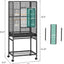 Yitahome 53/52 Inches Birdcage Cover and Bird Cage Seed Catcher, Bird Cages for Parakeets, Parrot, Cockatiel, Pigeon, Flight Cage for Birds