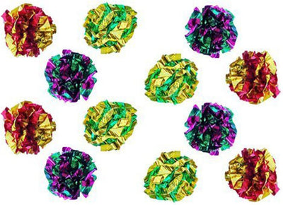 Original Mylar Crinkle Balls Cat Toys - 12 Pack