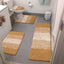 Ileading Traditional 4 Piece Microfiber Washable Bathroom Rug Set
