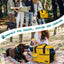 Petami Dog Travel Bag Organizer, Pet Travel Kit with 2 Food Containers & 2 Collapsible Dog Bowls, Pet Supplies Tote with Luggage Sleeve, Weekend Road Trip Camping Essentials, Yellow, Medium