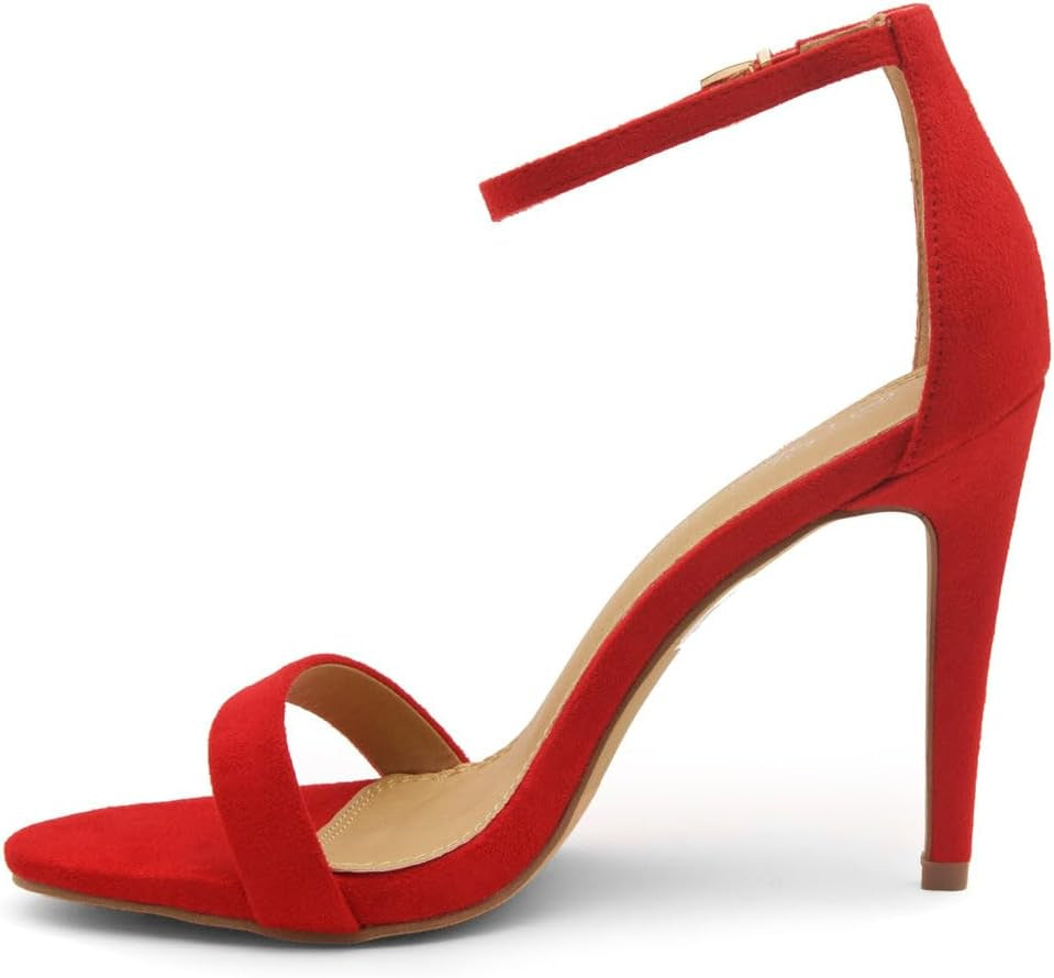 Shoe Land Women’S High Heels – Open Toe Stiletto Heels with Adjustable Ankle Strap | Dressy Sexy Strappy Heeled Sandals for Wedding, Prom, Party & Evening Wear