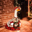 Suzile Christmas Wreath Porch Goose Outfit, 23 Inch Cement Plastic Geese