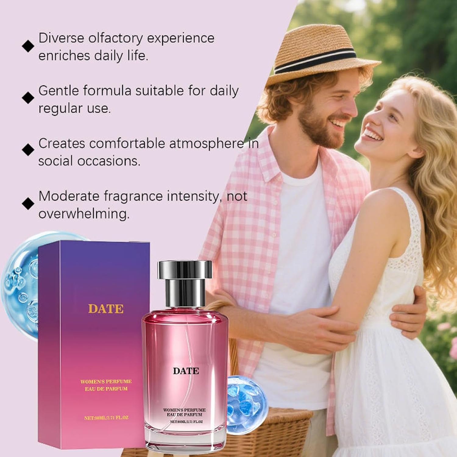 Women'S Perfume, Jasmine Floral and Fruity Scent, Elegant Fragrance, Fresh and Pleasant, Long-Lasting Scent, Perfume Spray, Suitable for Everyday Wear and Dates, 2.17 Fl.Oz