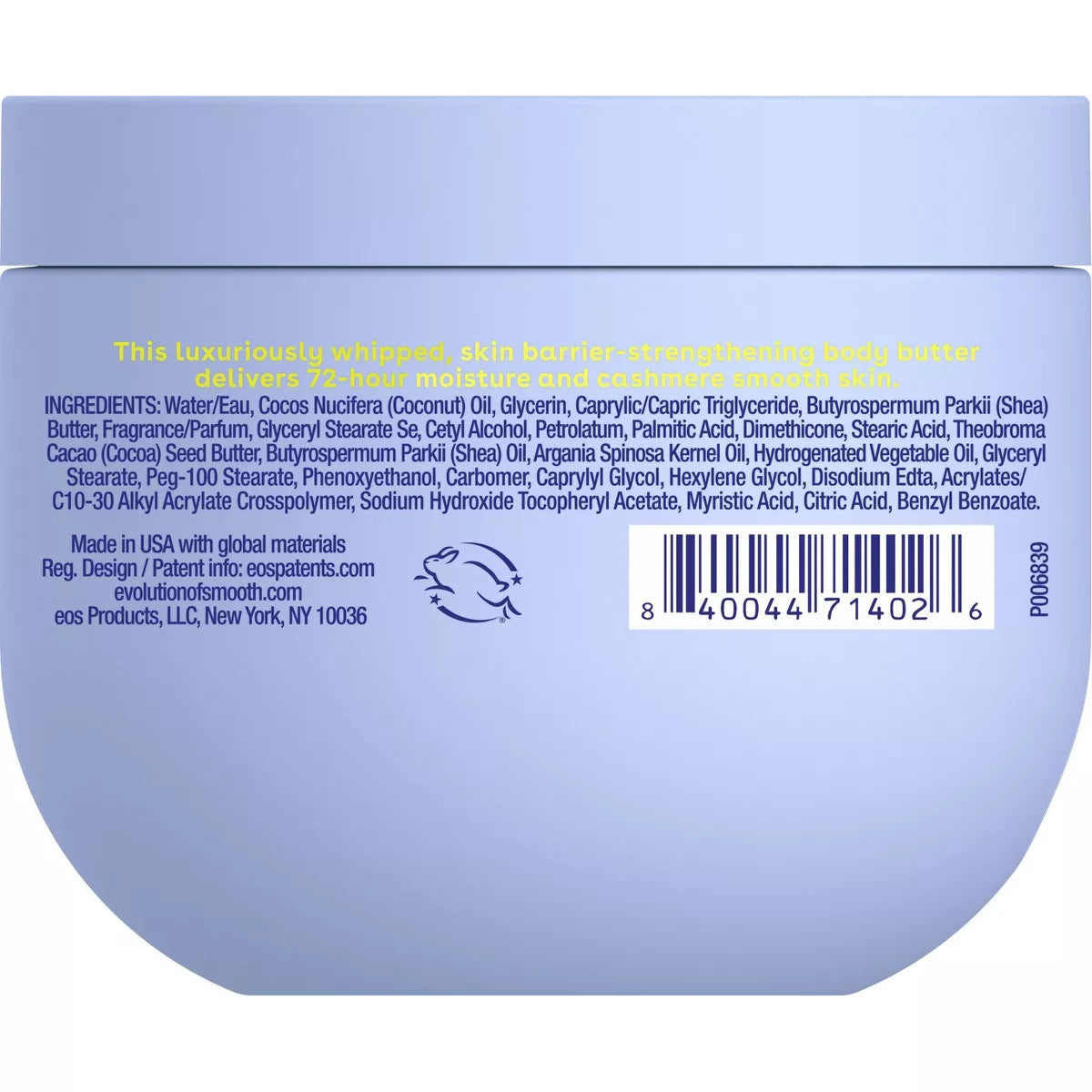 Eos Shea Better Cashmere Whipped Oil Butter - Vanilla - 10Oz: Moisturizing Whole Body Lotion for Normal Skin