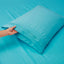 Hearth & Harbor Split King Size Sheets - 5 Piece Bed Sheet Set, Hotel Luxury Double Brushed Bed Sheets - Extra Soft Bedding Sheets & Pillowcases, Split King, Beach Blue