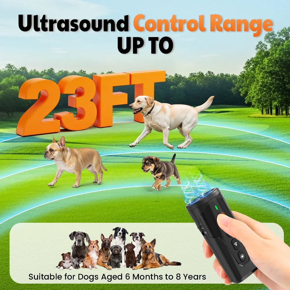 MASBRILL Ultrasonic anti Barking Device, Handheld Dog Bark Deterrent Device Stops Bad Behavior, Alternative to Painful Dog Shock Collar
