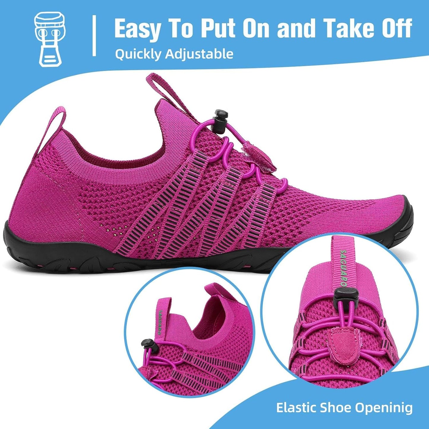 Mishansha Water Shoes for Women Men, Quick-Dry Barefoot Swim Shoes with Drainage Holes, Lightweight Aqua Shoe for Beach Pool River Boating Yoga Walking