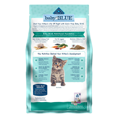 Blue Buffalo Baby BLUE Natural Kitten Dry Cat Food for Healthy Growth, Chicken, 2-Lb. Bag