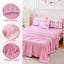 Twin Comforter Sets Pink Bed in a Bag for Girls, 6 Pieces Bow Twin Size Bedding Sets with Sheets for Kids