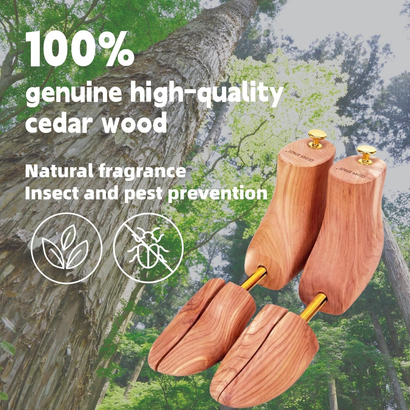 Cedar Space Cedar Boot Tree, 8-14 Sizes 100% Natural Wooden Boot Stretcher
