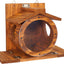 VASGOR Wood Squirrel Feeder, Squirrel Feeders for outside Winter, Wooden Chipmunk Feeder for Corn, Peanuts, Durable Box Easy to Fill with the Roof Can Be Opened