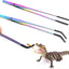2 Count Stainless Steel Reptile Feeding Tongs with Rubber Tip, 10.6" Straight & Curved Long Tweezers, for Aquariums & Crafts - Ideal Bearded Dragon & Snake Tank Accessories, Terrarium Supplies