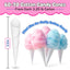 Perfectware 2 Pack Cotton Candy Floss Sugar with 100 Count Paper Cotton Candy Cones. Pink Vanilla and Blue Raspberry. (Two 3.25 Lb Containers W/100 Cotton Candy Cones)