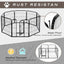 Dog Fence, 4/6/8/12/16 Panels 24"\32"\40"H Foldable Dog Playpen, Exercise Heavy Duty Metal Dog Cage for Yard, Lockable Double Door Pet Fence Indoor Outdoor Dog Pen for Large Medium Small Animals Pet
