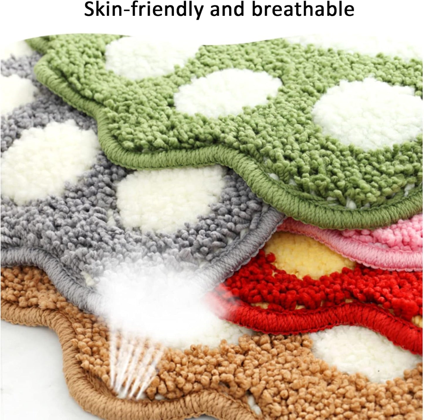 Bathroom Rugs Mats Water Absorbent Non-Slip Mat Used in Bathroom, Shower, Room, Etc.Soft Microfiber Bath Mat Machine Washable Bath Mat Bathroom Mat (Pink, 19X26'')