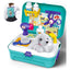 GLUAAE Toys for Kids Dog Grooming Doctor Kit Toys, Pet Care Play Set Pretend Puppy Dog Carrier, Pet Grooming Toy with Sturdy Gift Case for Toddler Boys and Girls