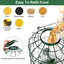 1Pc Outdoor Wild Bird Feeder Squirrel-Proof Chew-Proof Metal Hanging Seed Feeder with 4 Feeding Port for Small Songbirds
