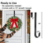 24Inch Christmas Wreath Prelit Warm White USB Lights with Hanger and Remote for Outdoor Indoor Decorations