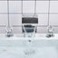 Widespread Bathroom Basin Faucet Crystal Handle Sink Mixer Tap Chrome Finish