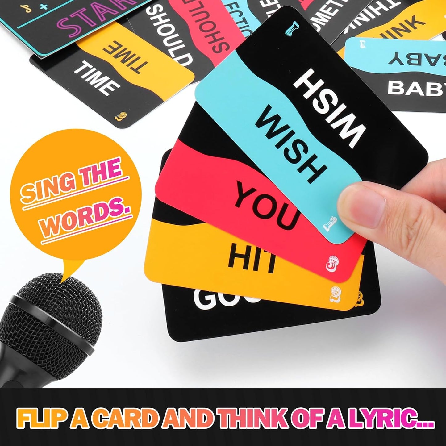 Mity Rain Music Party Games, Fast-Paced Trivia Card Games for 2-10 Players | Fun Family Games & Adult Card Games with Lyrics Challengeperfect for Game Night & Music Lovers