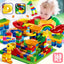 MAINYU Run Building Blocks for Kids Ages 4-8, 168 PCS Classic Big Size Blocks Set, Crazy Run Building Blocks with 4 Balls Race Track, Educational Toys Bricks Set Christmas Birthday Toy for Boys Girls