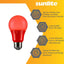 22-Watt Equivalent A19 LED Red Light Bulbs Medium E26 Base in Red (6-Pack)