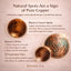 Copper Water Bottle 32Oz - Extra Large 100% Pure Ayurvedic Copper Water Bottle for Drinking, Wide Mouth, Leak-Proof Lid BPA Free Non-Insulated & Eco Friendly with Premium Quality