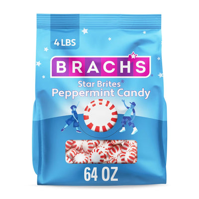 Brach'S Star Brites, Peppermint, Individually Wrapped, Made with Real Peppermint Oil, 64Oz, 360Ct