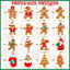 16Pcs Gingerbread Man Ornaments for Christmas Tree, Cute Gingerbread Chritmas Decorations for Xmas Tree Hanging Decor DIY Craft Party Supplies