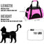 Zanesun Cat Carrier,Soft-Sided Pet Travel Carrier for Cats,Dogs Puppy Comfort Portable Foldable Pet Bag Airline Approved(Rose)