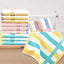 Jacquotha Cotton 12 Pack Striped Washcloths, 13 X 13 Inches, 3 Colors - Face and Body Cleansing Towels