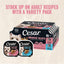 Cesar Classic Loaf in Sauce Wet Dog Food Breakfast Lovers, Smoked Bacon & Egg Flavor, and Scrambled Egg & Sausage Flavor, 3.5 Oz. Easy Peel Trays, Wet Dog Food Variety Pack (12 Count, Pack of 2)