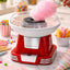 Retro Cotton Candy Machine with Spoon – Cotton Candy Maker for Home, Easy-Use Cotton Candy Machine for Kids, Durable Vintage Design, BPA & Lead-Free, Metallic Red